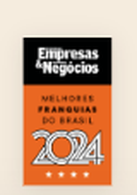 Selo Empresas & Negócios Melhores Franquias do Brasil 2024